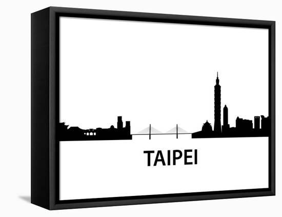 Skyline Taipei-unkreatives-Framed Stretched Canvas