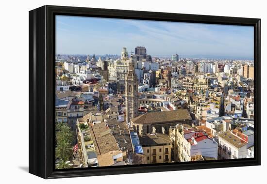 Skyline View Including the Iglesia De Santa Catalina and Plaza Redonda, Valencia, Spain-Chris Hepburn-Framed Premier Image Canvas