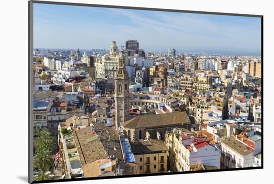 Skyline View Including the Iglesia De Santa Catalina and Plaza Redonda, Valencia, Spain-Chris Hepburn-Mounted Photographic Print