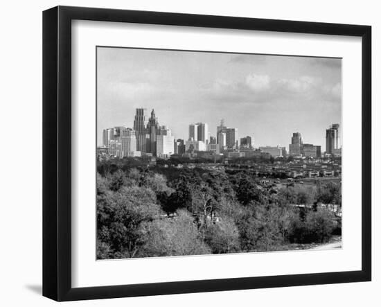 Skyline View of Houston-null-Framed Photographic Print