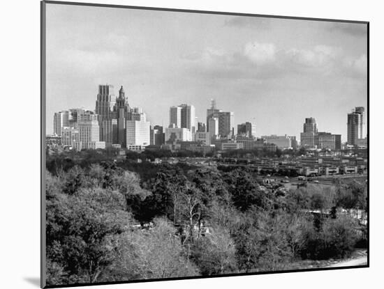 Skyline View of Houston-null-Mounted Photographic Print