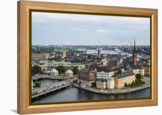 Skyline View over Gamla Stan, Riddarholmen and Riddarfjarden, Stockholm, Sweden-Yadid Levy-Framed Premier Image Canvas