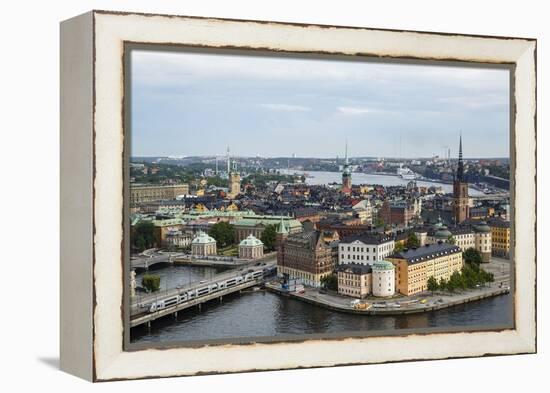 Skyline View over Gamla Stan, Riddarholmen and Riddarfjarden, Stockholm, Sweden-Yadid Levy-Framed Premier Image Canvas