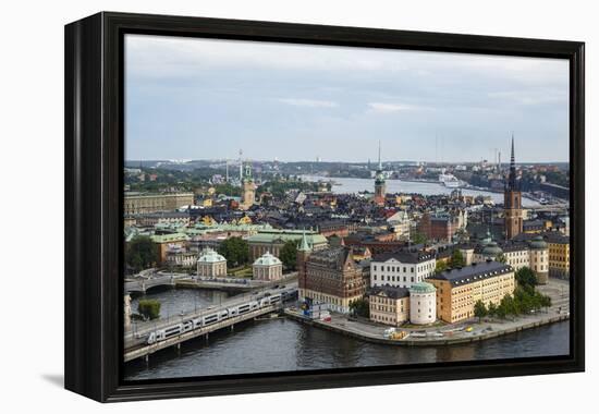 Skyline View over Gamla Stan, Riddarholmen and Riddarfjarden, Stockholm, Sweden-Yadid Levy-Framed Premier Image Canvas