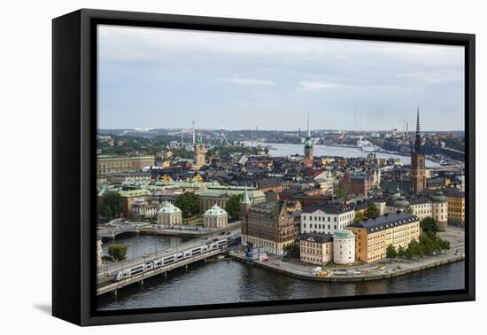Skyline View over Gamla Stan, Riddarholmen and Riddarfjarden, Stockholm, Sweden-Yadid Levy-Framed Premier Image Canvas