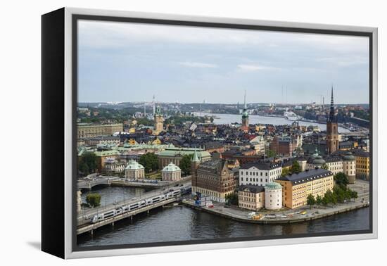 Skyline View over Gamla Stan, Riddarholmen and Riddarfjarden, Stockholm, Sweden-Yadid Levy-Framed Premier Image Canvas