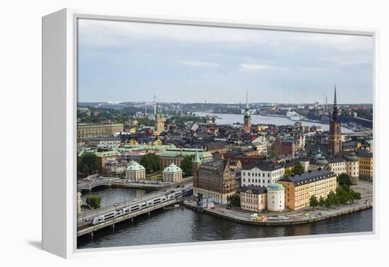 Skyline View over Gamla Stan, Riddarholmen and Riddarfjarden, Stockholm, Sweden-Yadid Levy-Framed Premier Image Canvas