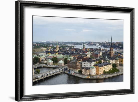 Skyline View over Gamla Stan, Riddarholmen and Riddarfjarden, Stockholm, Sweden-Yadid Levy-Framed Photographic Print