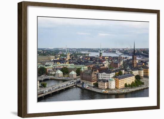 Skyline View over Gamla Stan, Riddarholmen and Riddarfjarden, Stockholm, Sweden-Yadid Levy-Framed Photographic Print