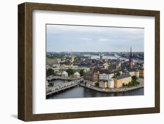 Skyline View over Gamla Stan, Riddarholmen and Riddarfjarden, Stockholm, Sweden-Yadid Levy-Framed Photographic Print