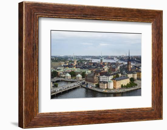 Skyline View over Gamla Stan, Riddarholmen and Riddarfjarden, Stockholm, Sweden-Yadid Levy-Framed Photographic Print