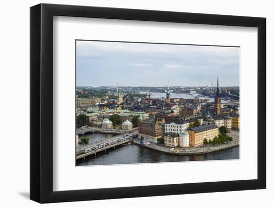 Skyline View over Gamla Stan, Riddarholmen and Riddarfjarden, Stockholm, Sweden-Yadid Levy-Framed Photographic Print