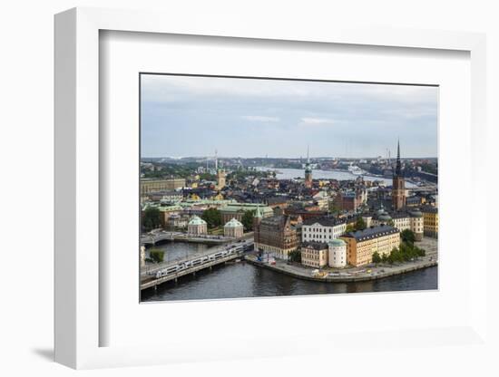 Skyline View over Gamla Stan, Riddarholmen and Riddarfjarden, Stockholm, Sweden-Yadid Levy-Framed Photographic Print