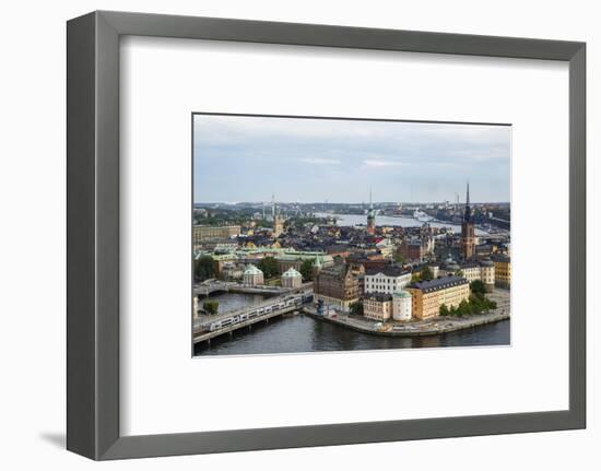 Skyline View over Gamla Stan, Riddarholmen and Riddarfjarden, Stockholm, Sweden-Yadid Levy-Framed Photographic Print