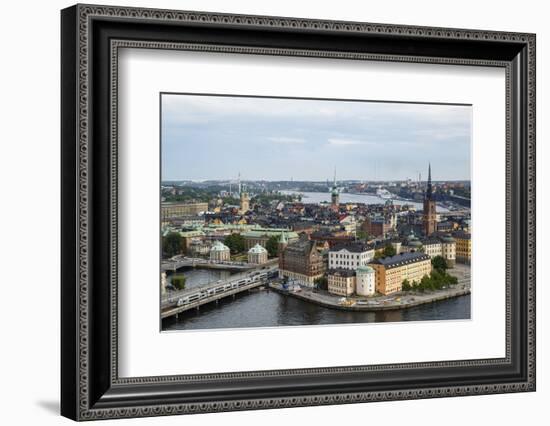 Skyline View over Gamla Stan, Riddarholmen and Riddarfjarden, Stockholm, Sweden-Yadid Levy-Framed Photographic Print