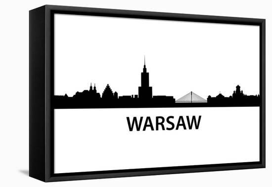 Skyline Warsaw-unkreatives-Framed Stretched Canvas