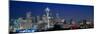 Skyline with Space Needle at dusk, Seattle, King County, Washington State, USA-null-Mounted Photographic Print