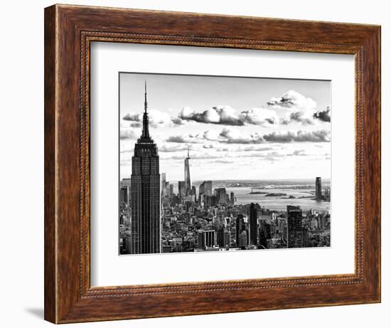 Skyline with the Empire State Building and the One World Trade Center, Manhattan, NYC-Philippe Hugonnard-Framed Photographic Print