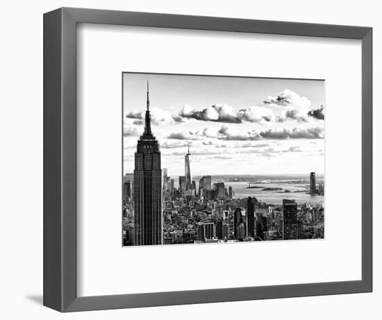 Skyline with the Empire State Building and the One World Trade Center, Manhattan, NYC-Philippe Hugonnard-Framed Photographic Print