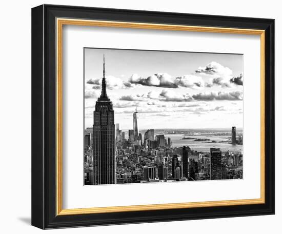 Skyline with the Empire State Building and the One World Trade Center, Manhattan, NYC-Philippe Hugonnard-Framed Photographic Print