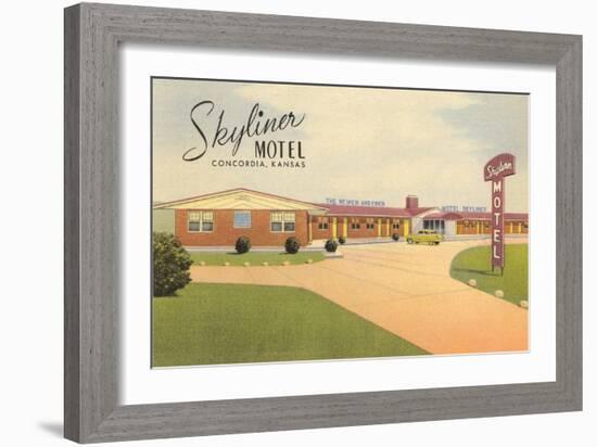 Skyliner Motel, Concordia, Kansas-null-Framed Art Print