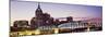 Skylines and Shelby Street Bridge at Dusk, Nashville, Tennessee, USA 2013-null-Mounted Photographic Print