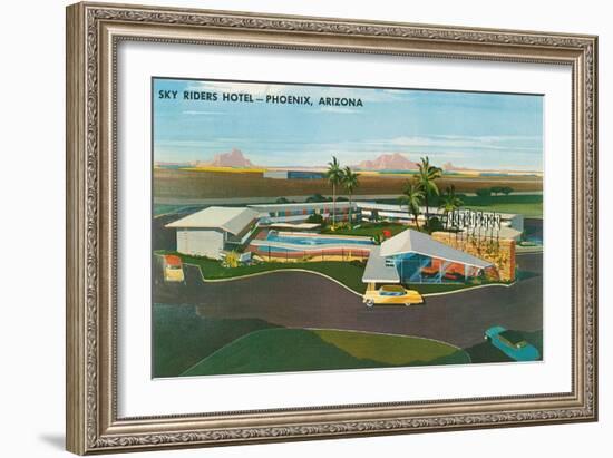 Skyriders Hotel, Phoenix, Arizona-null-Framed Art Print