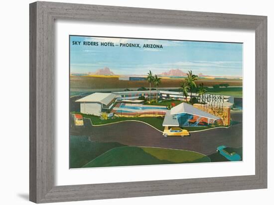 Skyriders Hotel, Phoenix, Arizona-null-Framed Art Print