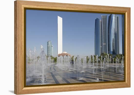 Skyscraper Adnoc Headquarters, 342 M, Abu Dhabi, United Arab Emirates, Middle East-Bruno Barbier-Framed Premier Image Canvas