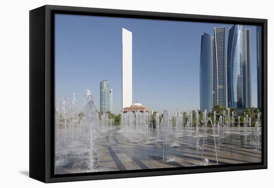 Skyscraper Adnoc Headquarters, 342 M, Abu Dhabi, United Arab Emirates, Middle East-Bruno Barbier-Framed Premier Image Canvas