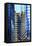 Skyscraper Apartments Glass Buildings Abstract Blue Reflection New York City, Ny-William Perry-Framed Premier Image Canvas