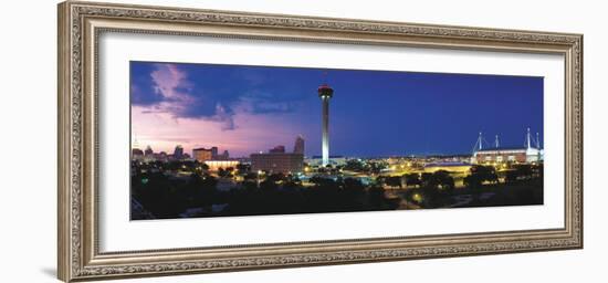 Skyscraper in a City, San Antonio, Texas, USA-null-Framed Photographic Print