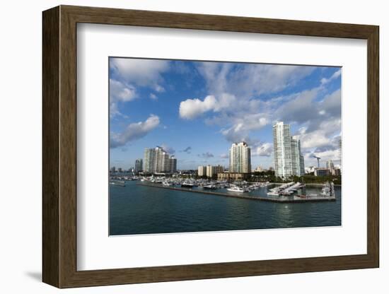 Skyscrapers and Marina, South Beach, Miami Beach, Florida, United States of America, North America-Sergio Pitamitz-Framed Photographic Print