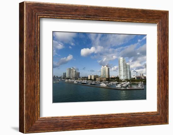 Skyscrapers and Marina, South Beach, Miami Beach, Florida, United States of America, North America-Sergio Pitamitz-Framed Photographic Print