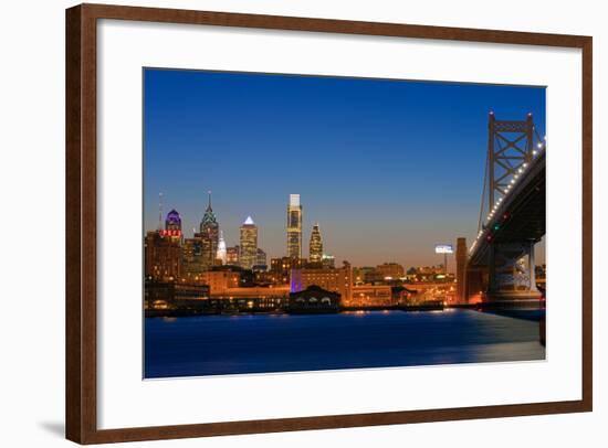 Skyscrapers at the waterfront, Philadelphia, Pennsylvania, USA-null-Framed Photographic Print