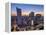 Skyscrapers at twilight, City Centre, Warsaw, Masovian Voivodeship, Poland, Europe-Karol Kozlowski-Framed Premier Image Canvas