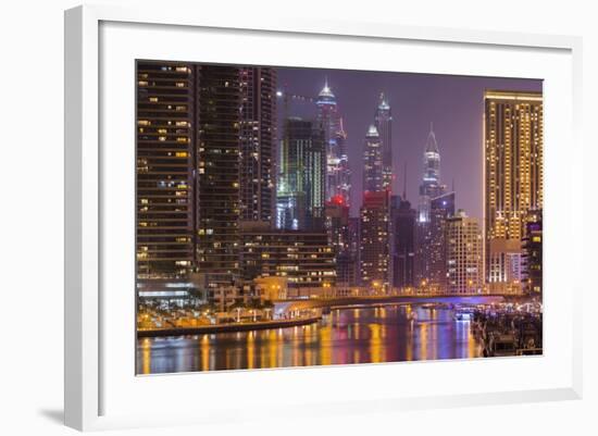 Skyscrapers, Dubai Marina, Dubai, United Arab Emirates-Rainer Mirau-Framed Photographic Print