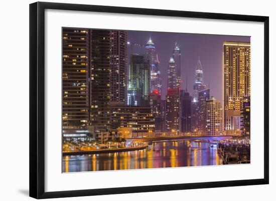 Skyscrapers, Dubai Marina, Dubai, United Arab Emirates-Rainer Mirau-Framed Photographic Print