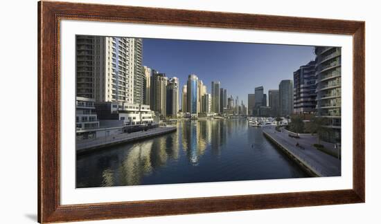 Skyscrapers, Dubai Marina, Dubai, United Arab Emirates-Rainer Mirau-Framed Premium Photographic Print