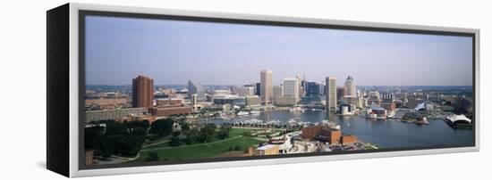 Skyscrapers in a City, Baltimore, Maryland, USA-null-Framed Premier Image Canvas