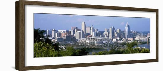 Skyscrapers in a City, Cincinnati, Ohio, USA-null-Framed Photographic Print