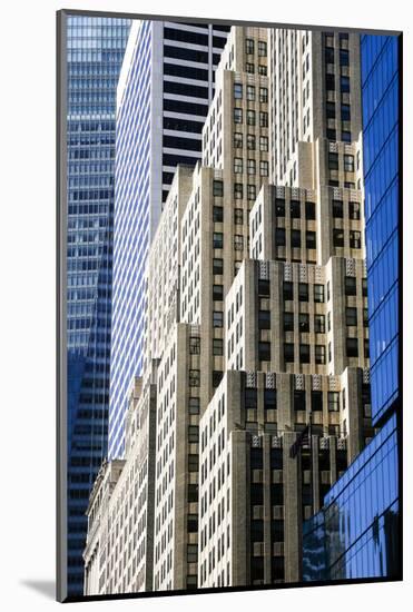 Skyscrapers in downtown New York City, NY, USA-Julien McRoberts-Mounted Photographic Print