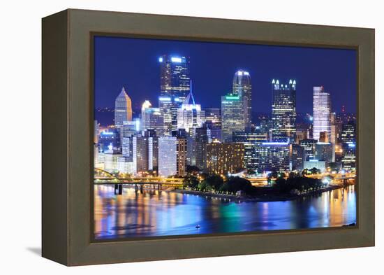 Skyscrapers in Downtown Pittsburgh, Pennsylvania, Usa.-SeanPavonePhoto-Framed Premier Image Canvas