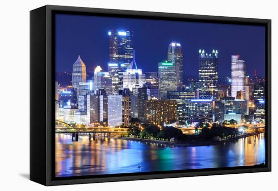 Skyscrapers in Downtown Pittsburgh, Pennsylvania, Usa.-SeanPavonePhoto-Framed Premier Image Canvas