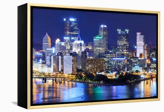 Skyscrapers in Downtown Pittsburgh, Pennsylvania, Usa.-SeanPavonePhoto-Framed Premier Image Canvas