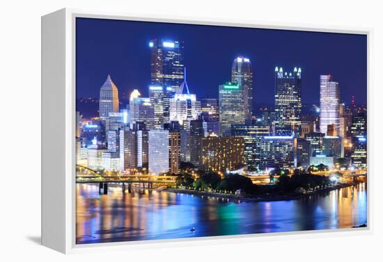 Skyscrapers in Downtown Pittsburgh, Pennsylvania, Usa.-SeanPavonePhoto-Framed Premier Image Canvas