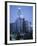 Skyscrapers in the City at Night, Los Angeles, California, USA-Tony Gervis-Framed Photographic Print