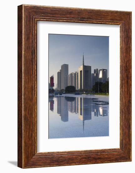 Skyscrapers in Zhujiang New Town, Tian He, Guangzhou, Guangdong, China, Asia-Ian Trower-Framed Photographic Print