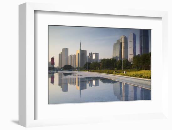 Skyscrapers in Zhujiang New Town, Tian He, Guangzhou, Guangdong, China, Asia-Ian Trower-Framed Photographic Print