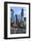 Skyscrapers Including Willis Tower in Downtown Chicago by Chicago River, Chicago, Illinois, USA-Amanda Hall-Framed Photographic Print